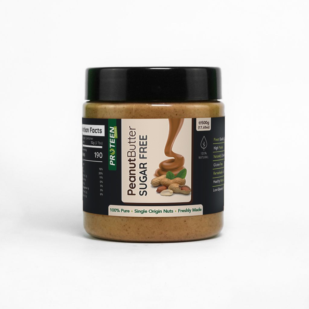 Proteen Foods™ Peanut Butter Suger Free | Net Wt. 500g