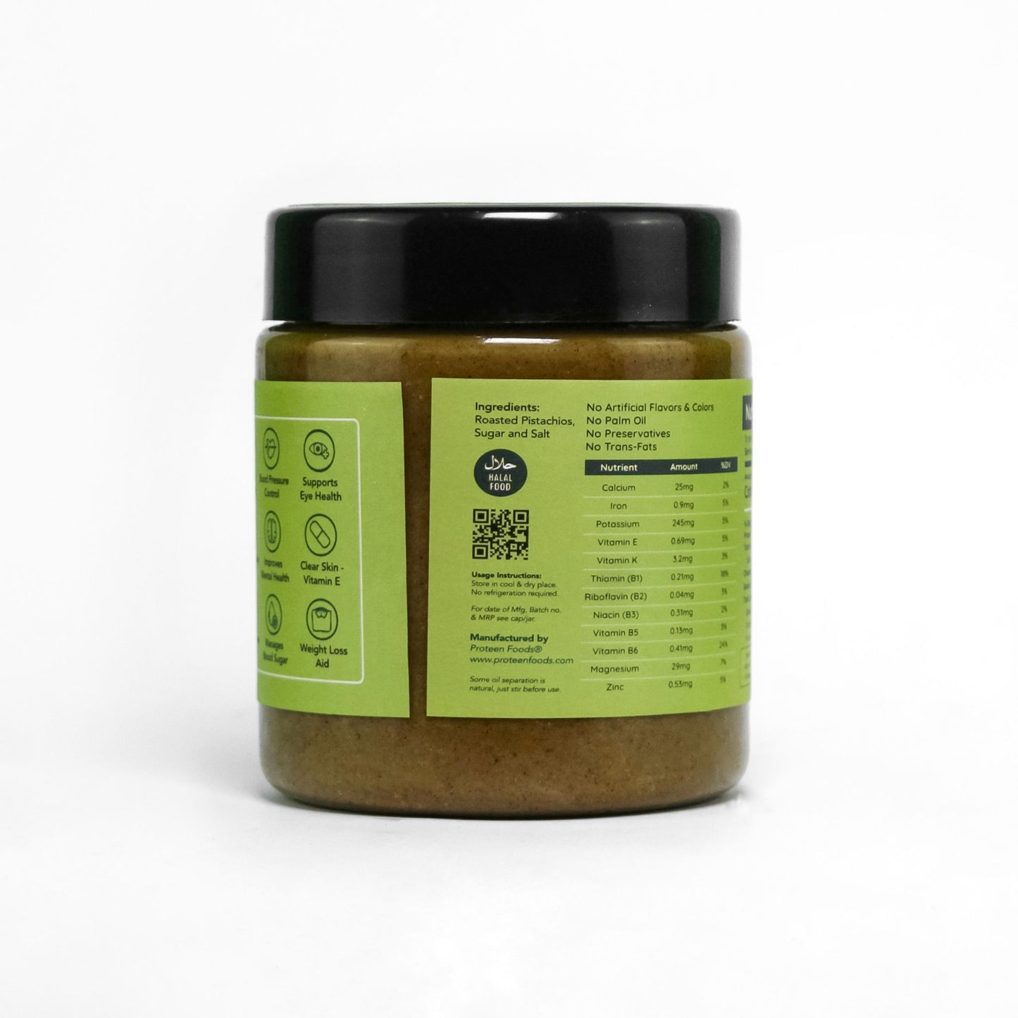 Proteen Foods™ Pistachio Butter | Net Wt. 500g